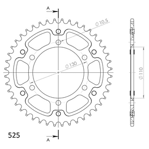 Catalina SuperSprox Yamaha MT-07, MT-09. De Acero / Aluminio. 43T