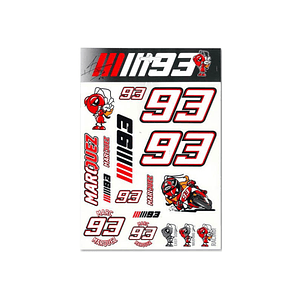 Set de Stickers Marc Marquez 93 (Tamaño Grande)
