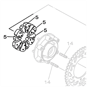 Juego de Dampers Yamaha R3, R3A, MT-03. Yamaha Genuino