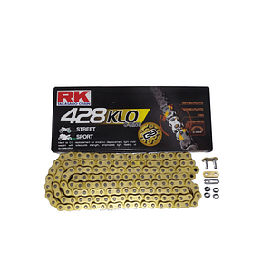Cadena RK Takasago 428 KLO. Dorada con O'ring