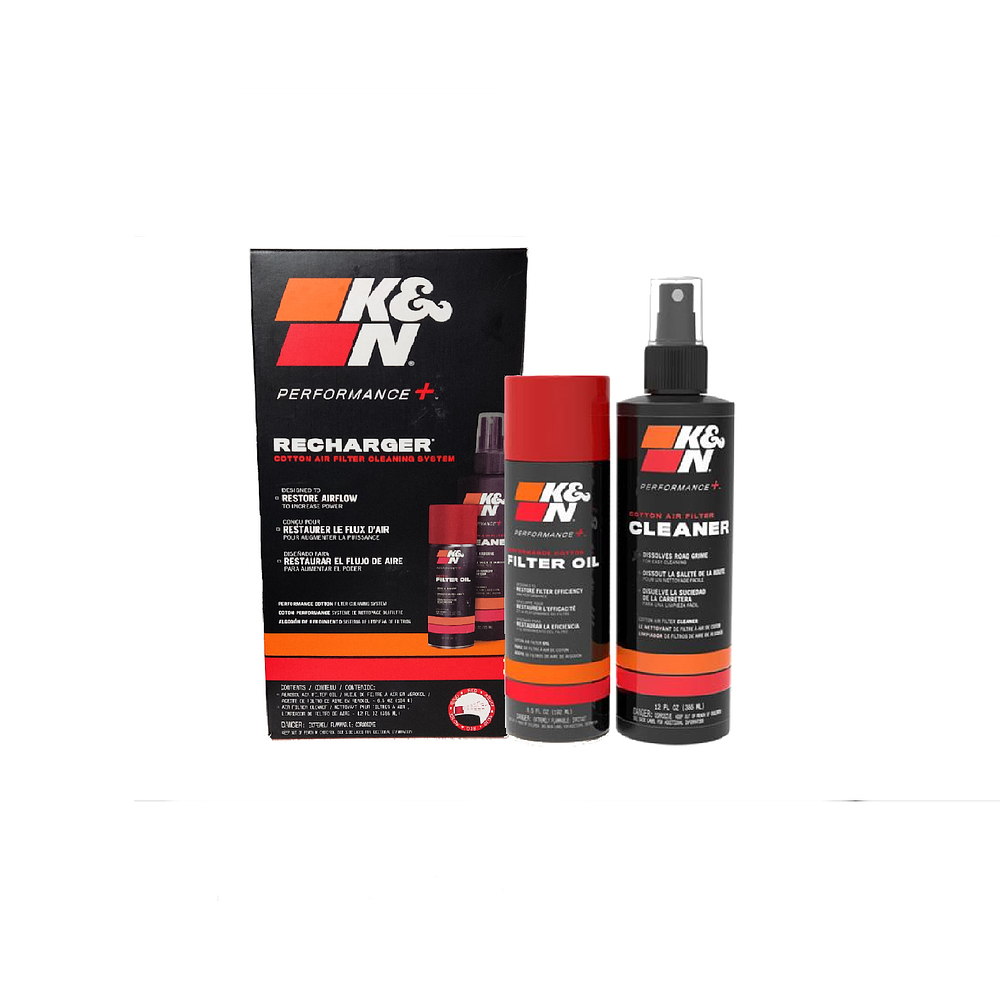 K&N Recharger Kit 99-5000. Limpiador y Aceite Spray para Filtros de Aire