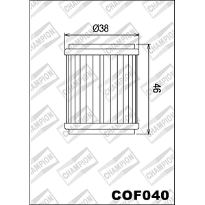 Filtro de Aceite Champion Yamaha R15 v2, R15 v3, Fz25, Yz 250 F