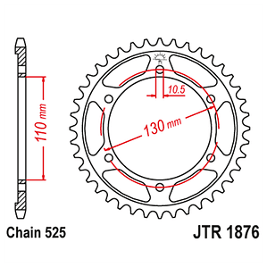 Catalina JT Sprockets Yamaha MT-07, R7, MT-09. De 43T