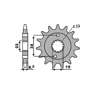 Piñón de Ataque PBR Italy KTM Duke 250, 390; Husqvarna Svartpilen 401, Vitpilen 401