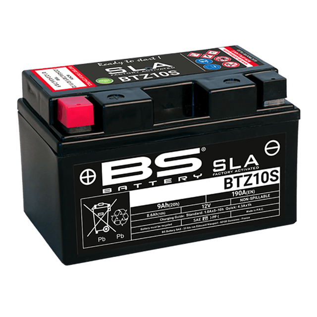 Batería BS Battery BTZ10S. Tecnología AGM. YTZ10S - YTX7A-BS