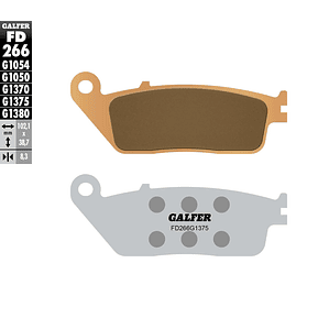 Pastillas de Freno Delanteras Honda CBR500R, NC750x. Galfer Sinterizada
