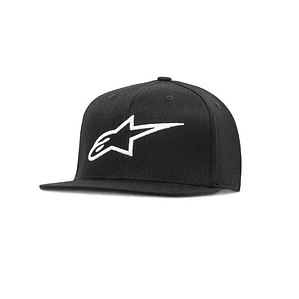 Gorra Alpinestars Ageless Flatbill. Negro-Blanco (Jockey)