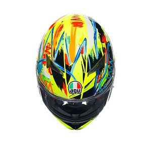 Casco AGV K3 Rossi Winter Test 2019 (ECE22.06). QR Norma Chilena