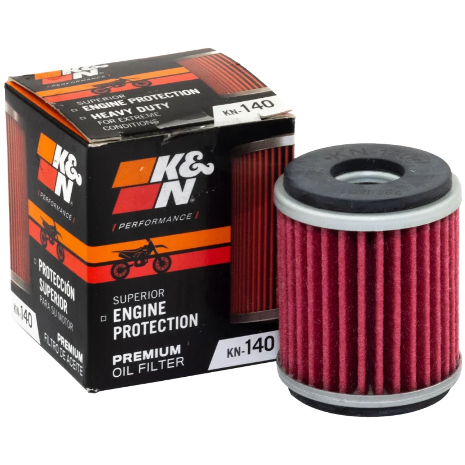 Filtro de Aceite K&N Yamaha R15 v2, R15 v3, Fz25, Yz 250 F (Kn 140) 1