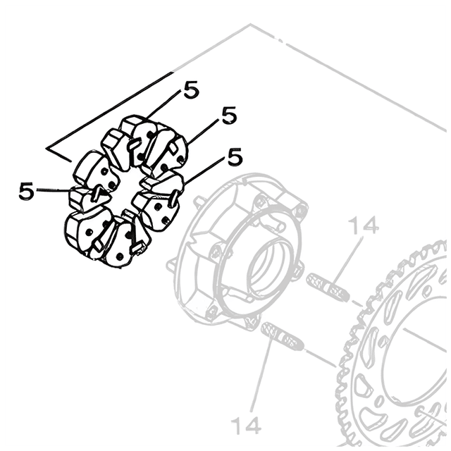 Juego de Dampers Original Yamaha MT07, R7. Yamaha Genuino