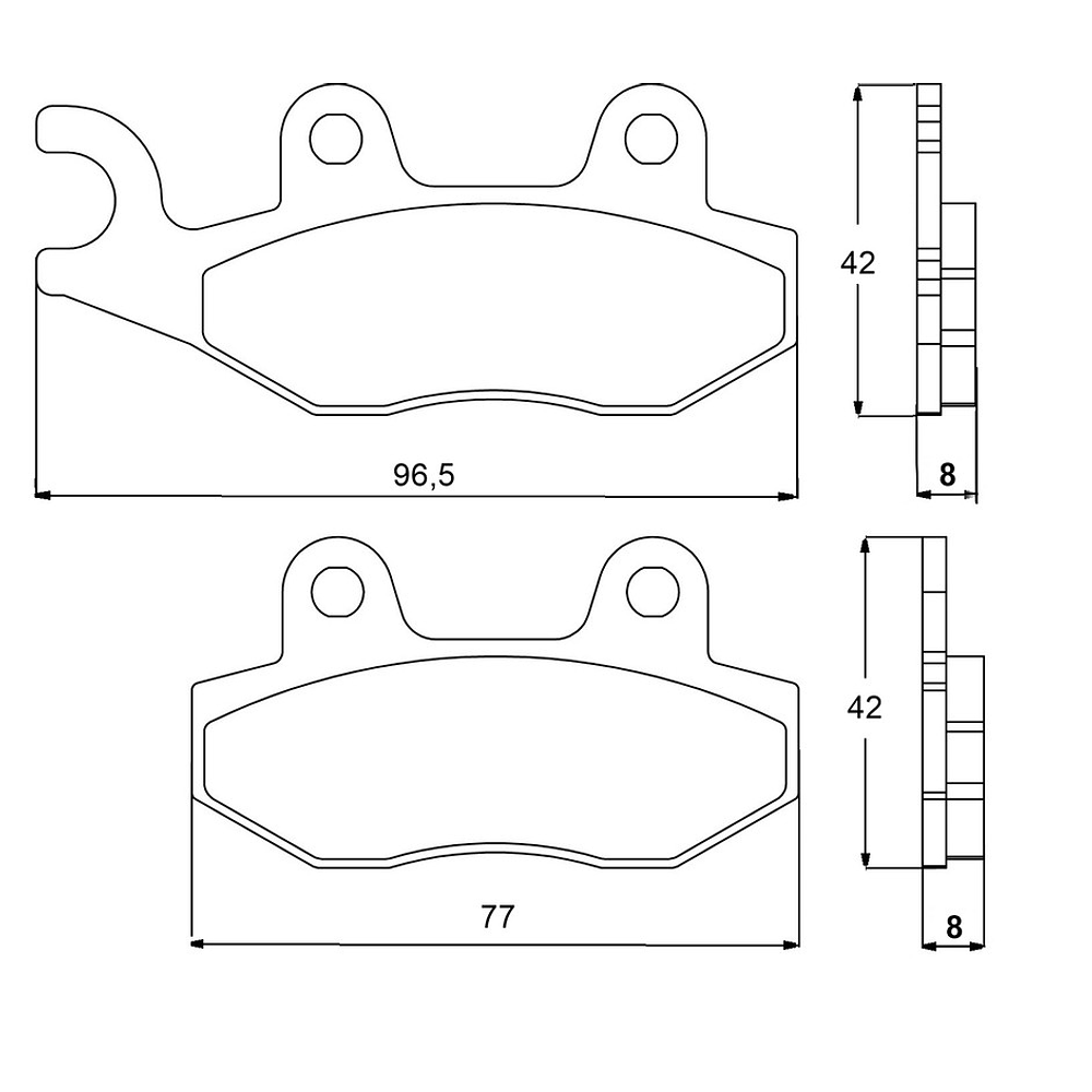 Pastillas de Freno Traseras Triumph Speed Triple 1050. Brembo Sinterizada