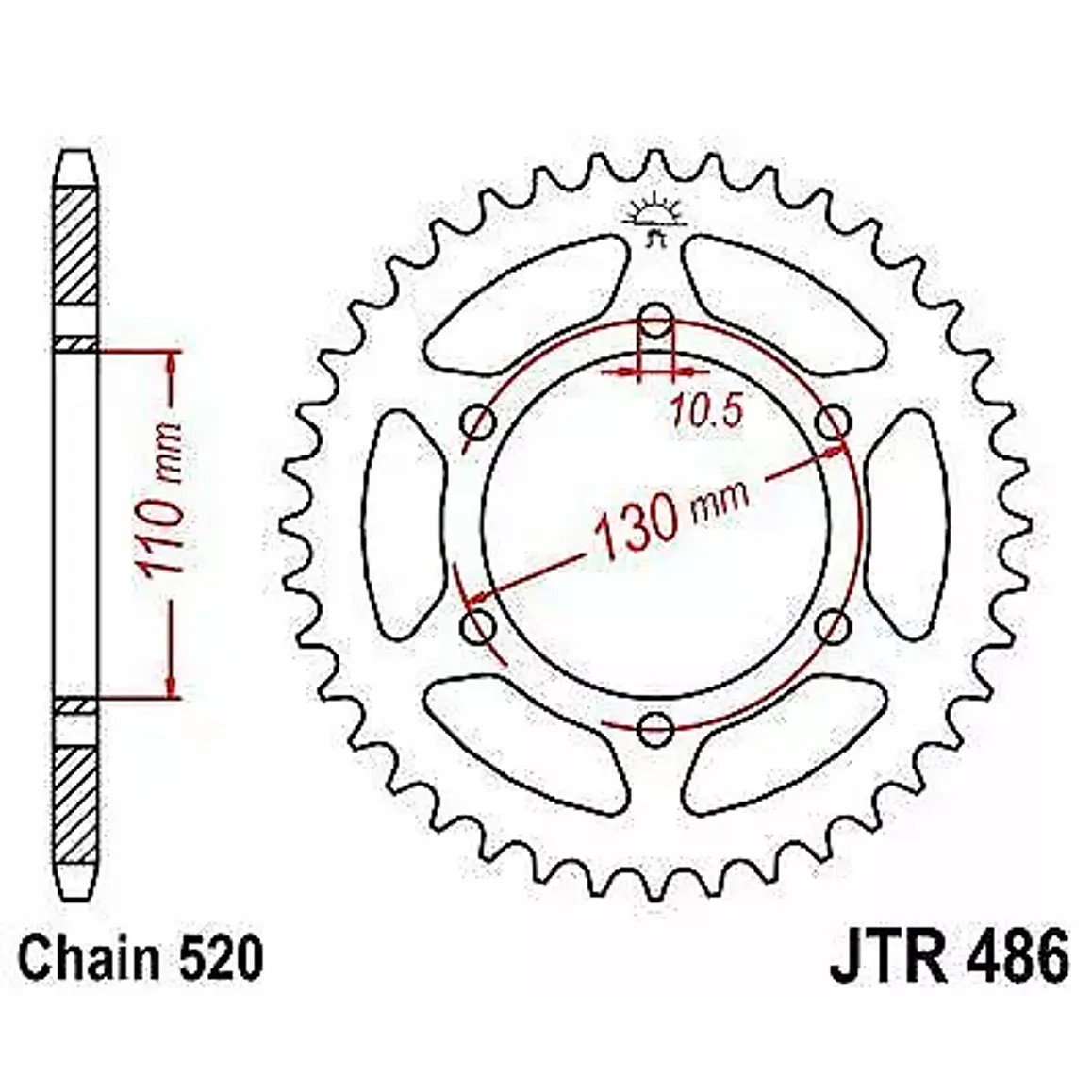 Kit de Transmisión Yamaha R3, MT-03, R3A.  RK - JT Sprockets 5