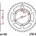 Kit de Transmisión Yamaha R3, MT-03, R3A.  RK - JT Sprockets