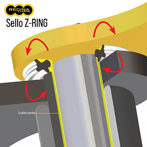 Cadena Regina Sportbike 530. Con z'ring, dorada, con Remache