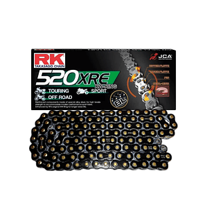 Cadena RK 520 XRE. Black Scale, XW'ring, Remache, Japonesa
