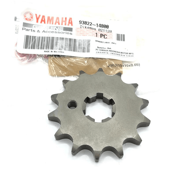 Piñón de Ataque Yamaha R15 V3, V4, V2. 14 dientes. Yamaha Genuino 1