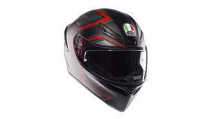 Casco AGV K1 S Sling Negro Matte / Rojo. QR Norma Chilena