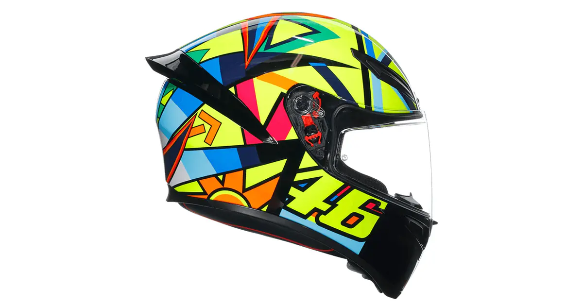 Casco AGV K1 S (2023) VR Soleluna 2017. QR Norma Chilena