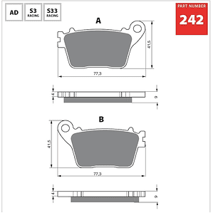 Pastillas de Freno Traseras Suzuki GSXR-750, GSXR 1000. Goldfren