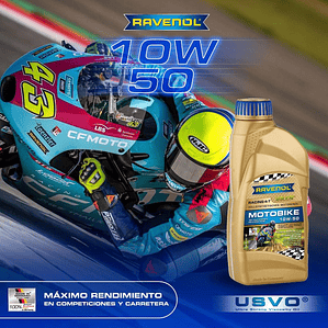 Aceite Ravenol 10w50 Racing 4T Motobike. Full sintético