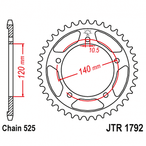 Catalina JT Sprockets Suzuki DL 650 Vstrom. De 47T