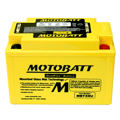 Batería Motobatt MBTX9U. (YTX9BS)