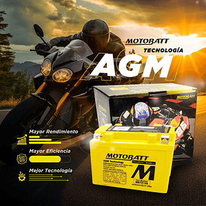 Batería Motobatt MB12U. Tecnología AGM (YB12A-LA)