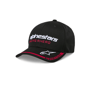 Gorra Alpinestars Indent. Negro-Blanco-Rojo (jockey)
