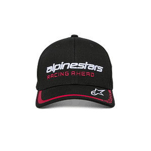 Gorra Alpinestars Indent. Negro-Blanco-Rojo (jockey)
