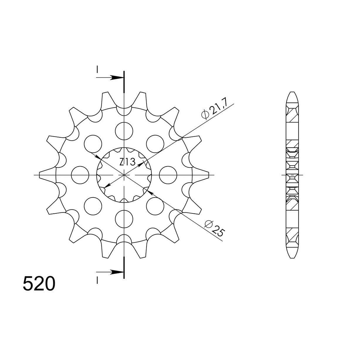 Piñón de Ataque SuperSprox Triumph Trident 660 - Tiger Sport 660. 16 Dientes 2