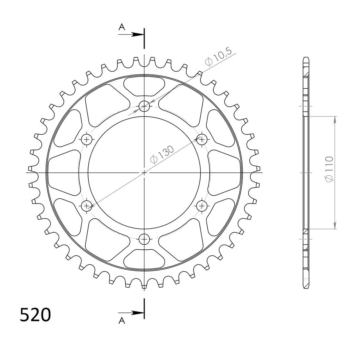 Catalina SuperSprox Kawasaki Ninja 400, Z400, Ninja 500. De 41 dientes 3