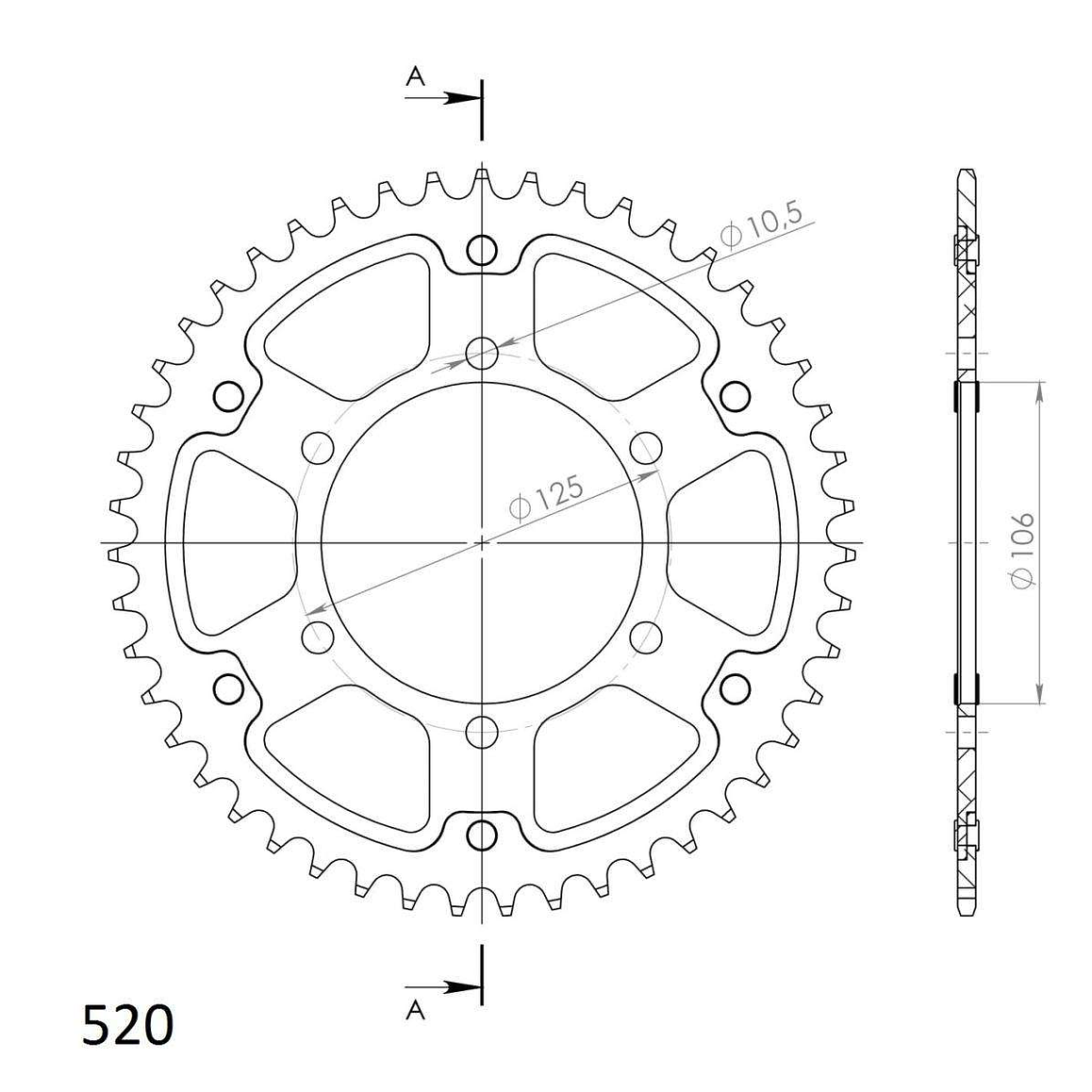 Kit de Transmisión Triumph Trident 660.  Regina - SuperSprox 5