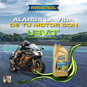 Aceite Ravenol 15w50 Racing 4T Motobike. Full sintético
