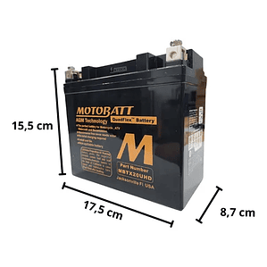 Batería Motobatt MBTX20UHD. Para Harley-Davidson