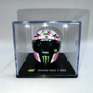 Casco de Colección Misano Race 1 año 2021. AGV Valentino Rossi. Escala 1:5