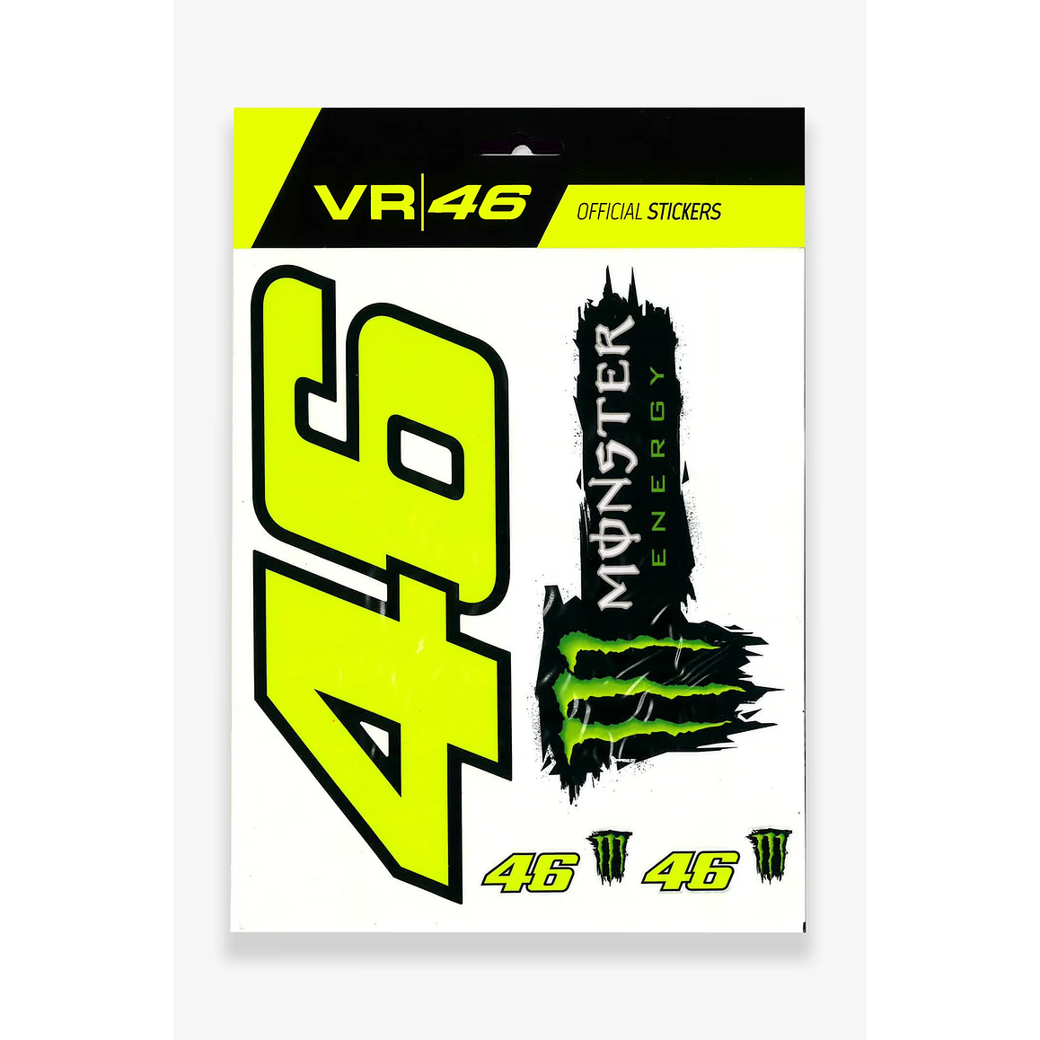 Set de Stickers Monster Energy 46. Valentino Rossi. (Tamaño Grande) 1