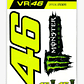 Set de Stickers Monster Energy 46. Valentino Rossi. (Tamaño Grande) - Miniatura 1