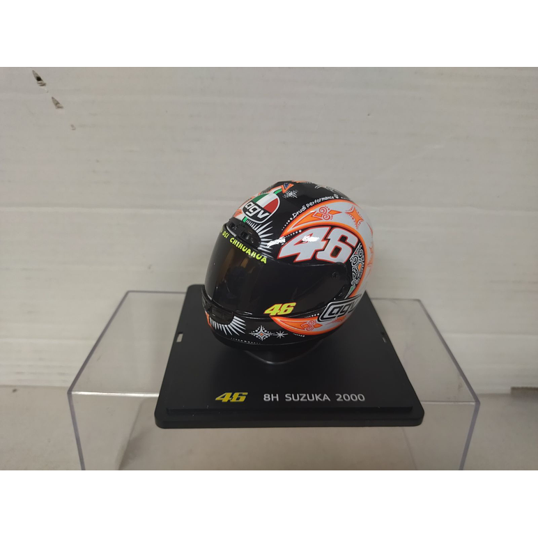 Casco de Colección 8 Hrs Suzuka 2000. AGV Valentino Rossi. Escala 1:5 2