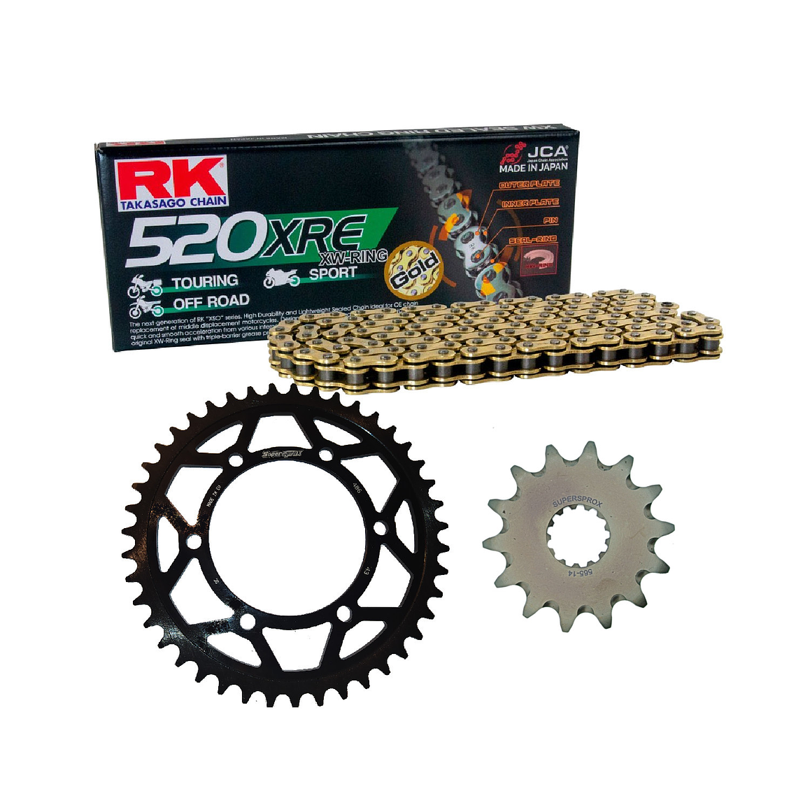 Kit de Transmisión Yamaha R3, MT-03, R3A.  RK - SuperSprox 1