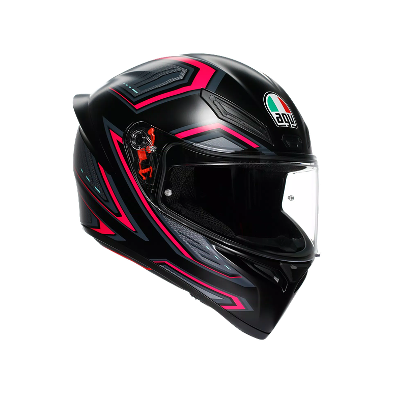 Casco AGV K1 S Sling Negro Matte / Fucsia. ECE 22.06. (QR Norma Chilena) 1