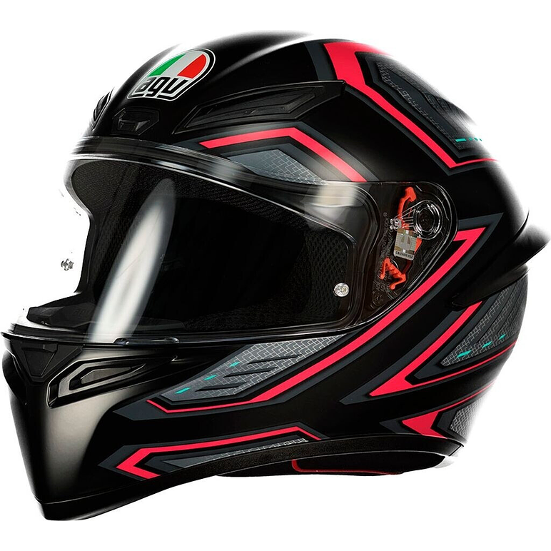 Casco AGV K1 S Sling Negro Matte / Fucsia. ECE 22.06. (QR Norma Chilena) 2
