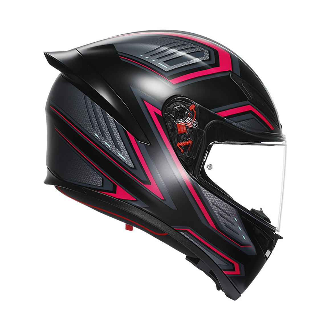 Casco AGV K1 S Sling Negro Matte / Fucsia. ECE 22.06. (QR Norma Chilena) 4