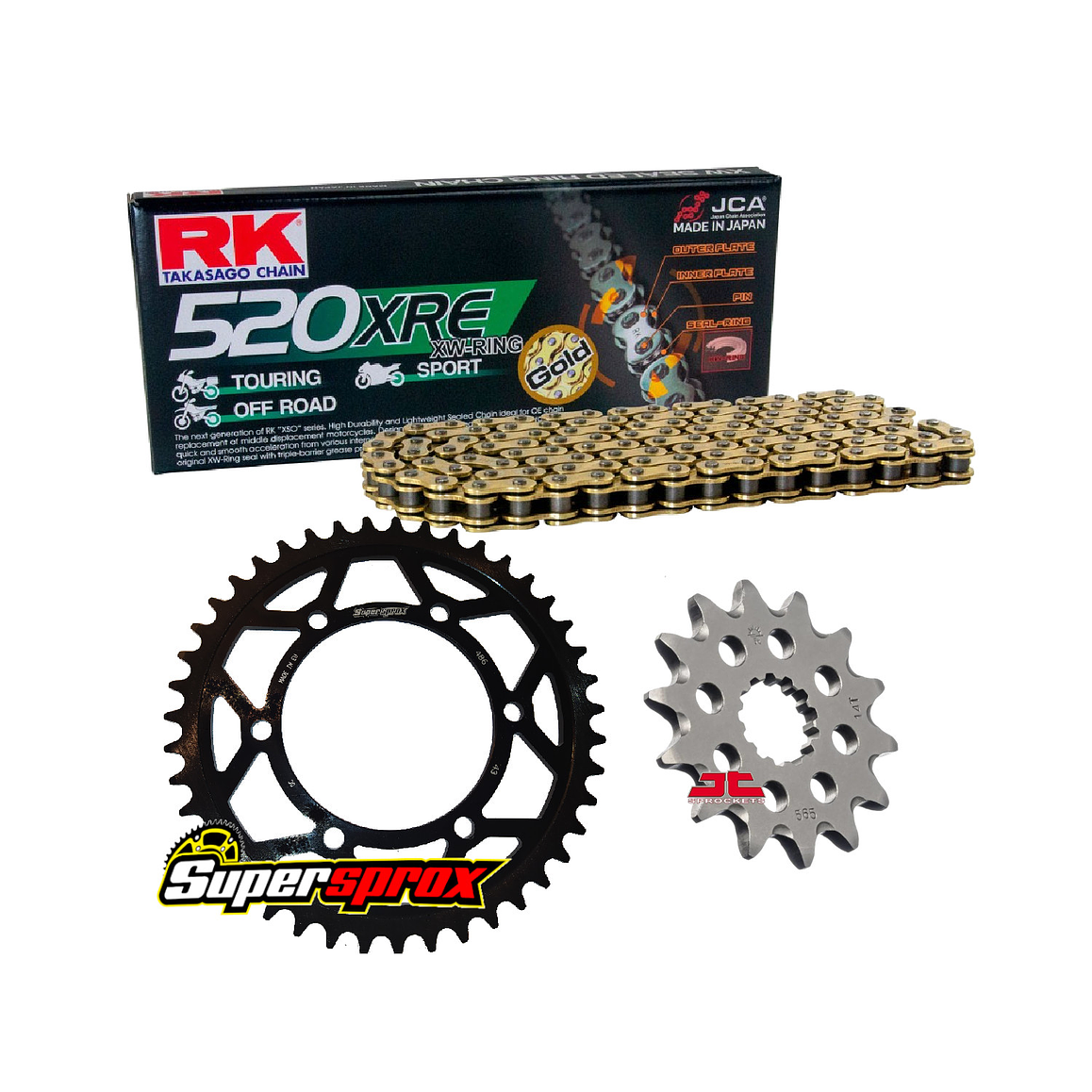 Kit de Transmisión Yamaha R3, MT-03, R3A.  RK - SuperSprox 1
