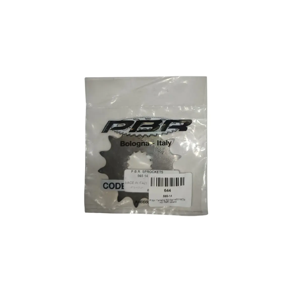 Piñón de Ataque PBR Italy Yamaha R3, MT-03, R3A. De 14 dientes 2