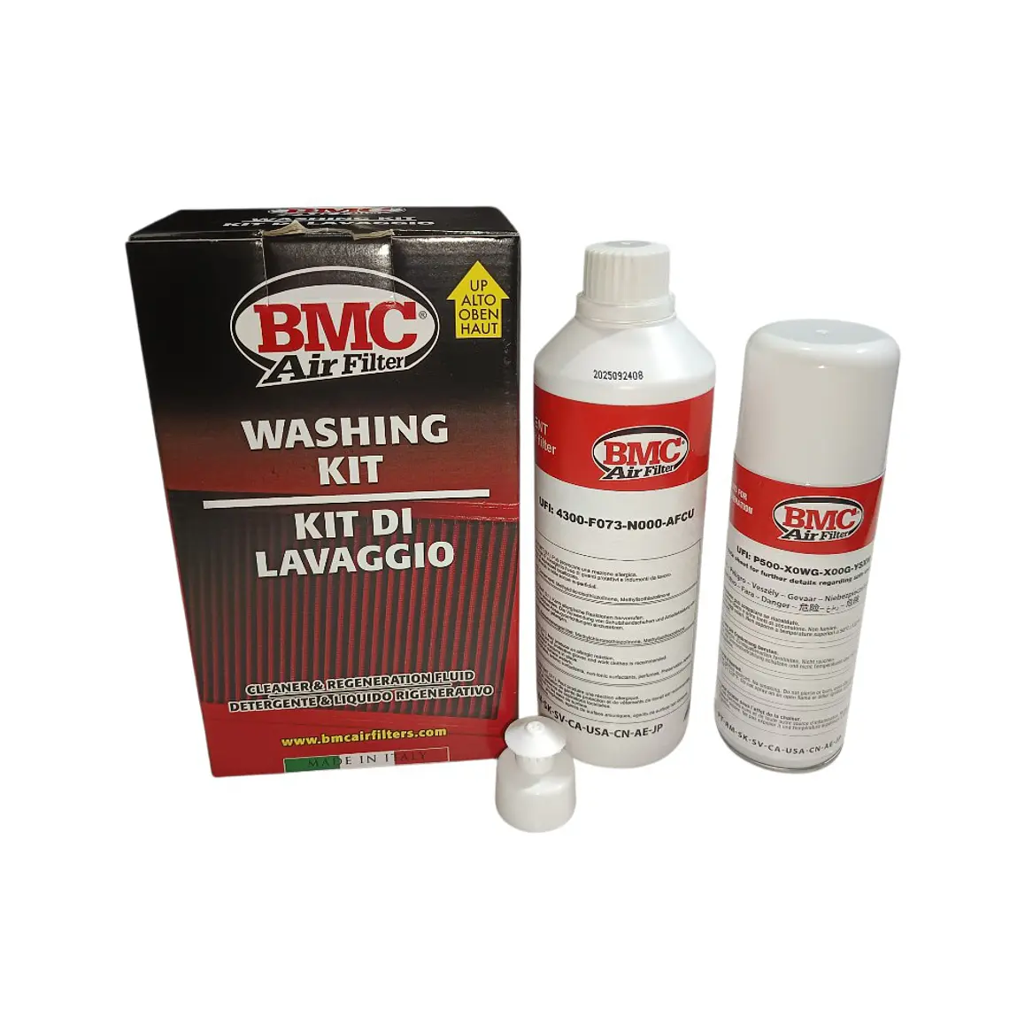 Kit BMC Air Filters Mantención de Filtro de Aire. Limpiador y Aceite Spray 1