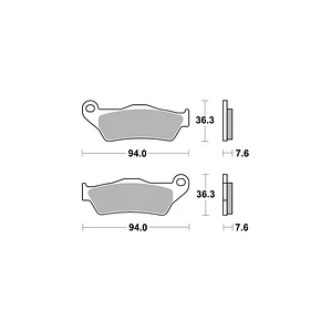 Pastillas de Freno Traseras KTM 990 Adventure. AP Racing Sinterizada