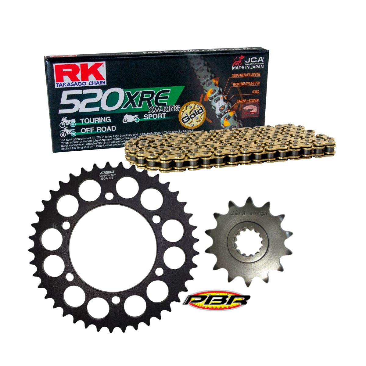 Kit de Transmisión Kawasaki Ninja 400, Z400. RK - PBR Italy