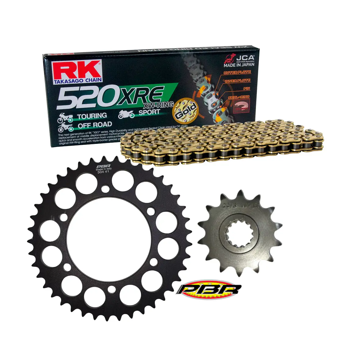 Kit de Transmisión Kawasaki Ninja 400, Z400.  RK - PBR Italy 1