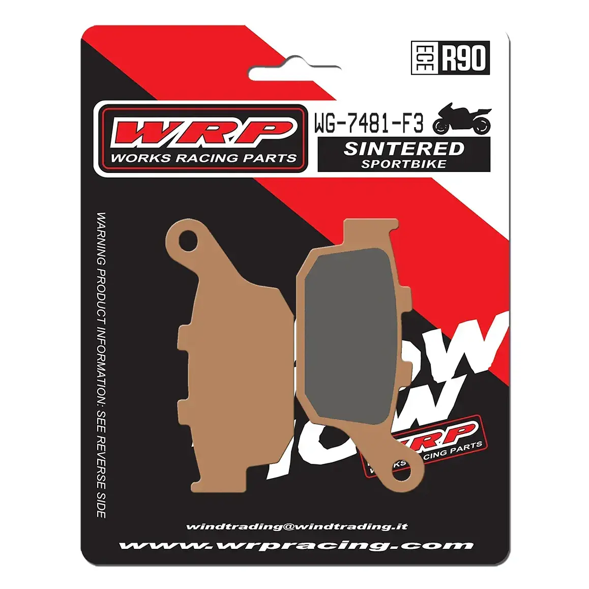 Pastillas de Freno Traseras Honda CBR500R, Nc750x. WRP Sinterizada 1