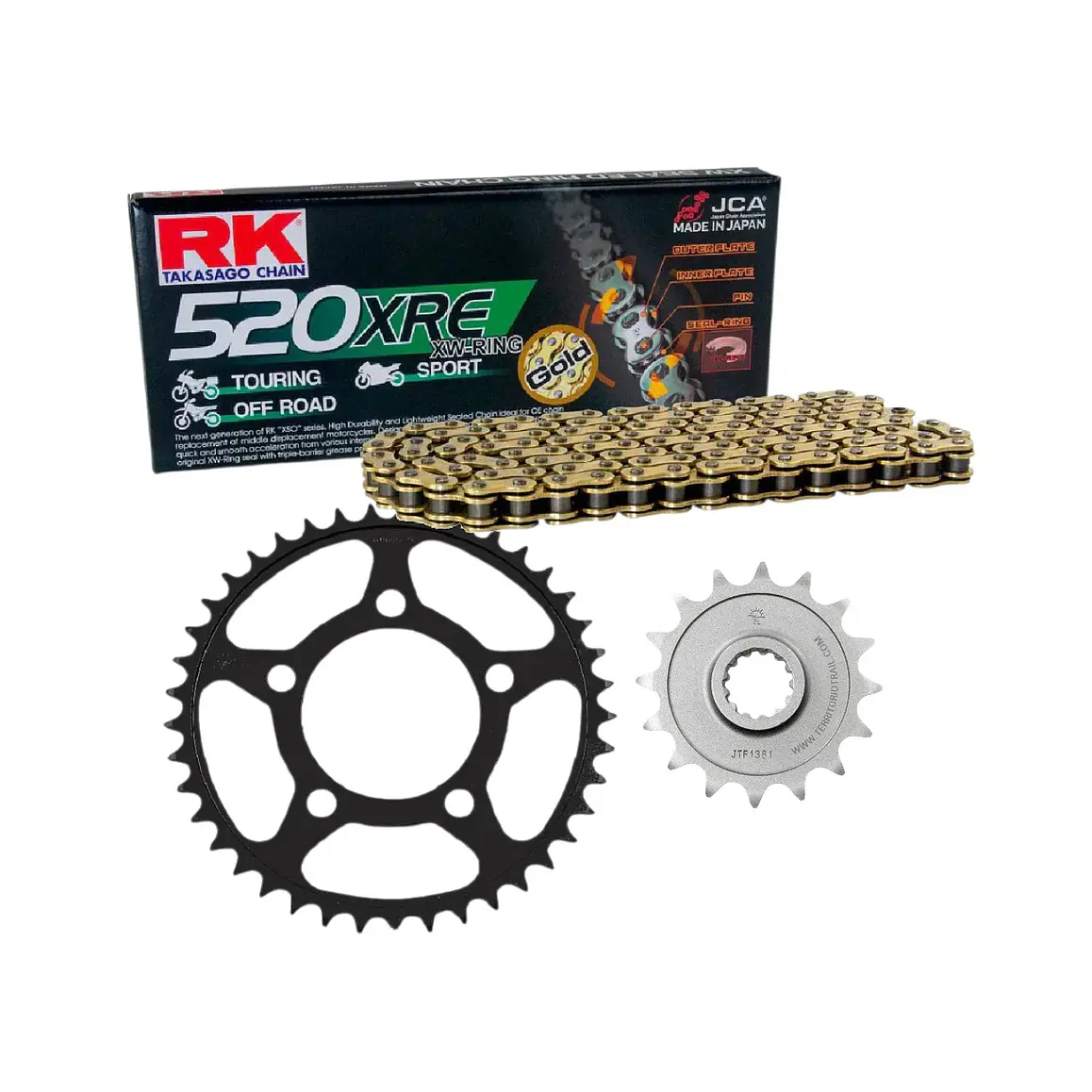 Kit de Transmisión Honda CB500X (19-24).  RK - JT Sprockets 1